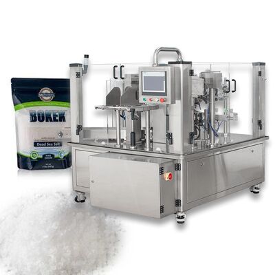 Eight-Station Fully Automatic Food Packaging Equipment for Edible Salt Packaging with Dust Removal and Cleaning System